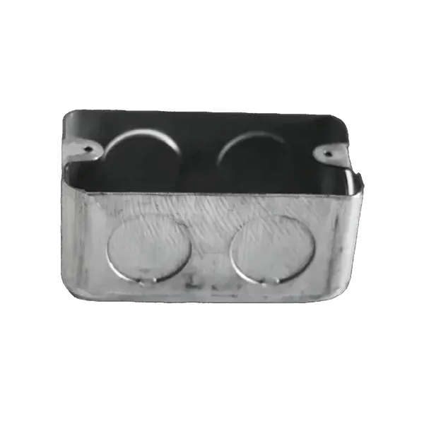 Cajetín de Eléctricidad Metálico Rectangular Q-elettro 4X2 1.0mm 1/2" X 3/4"